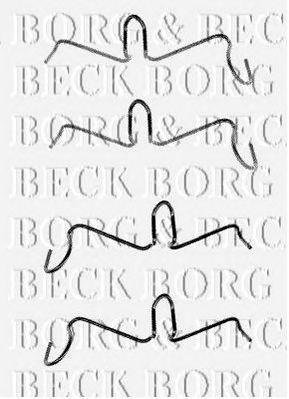 BORG & BECK bbk1187 -  Комплектующие, колодки дискового тормоза